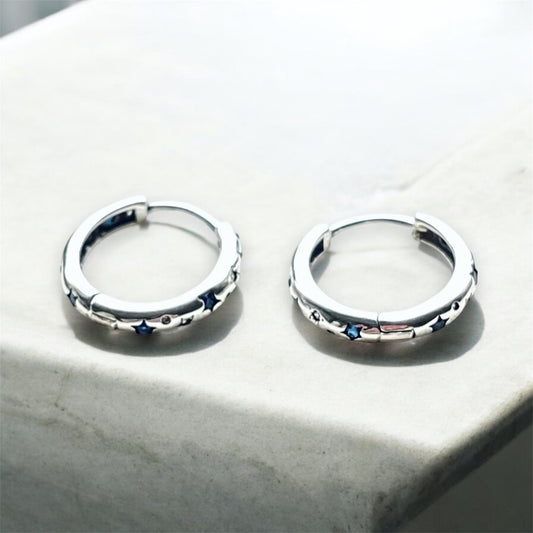 Starry Star Huggie Hoops