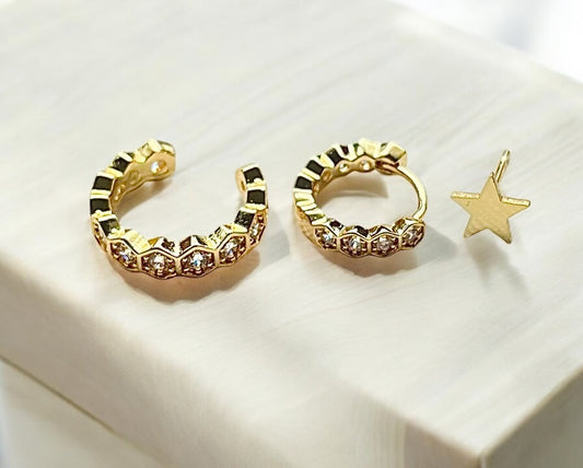 Hexagon Hoop & Cuff & Star Set