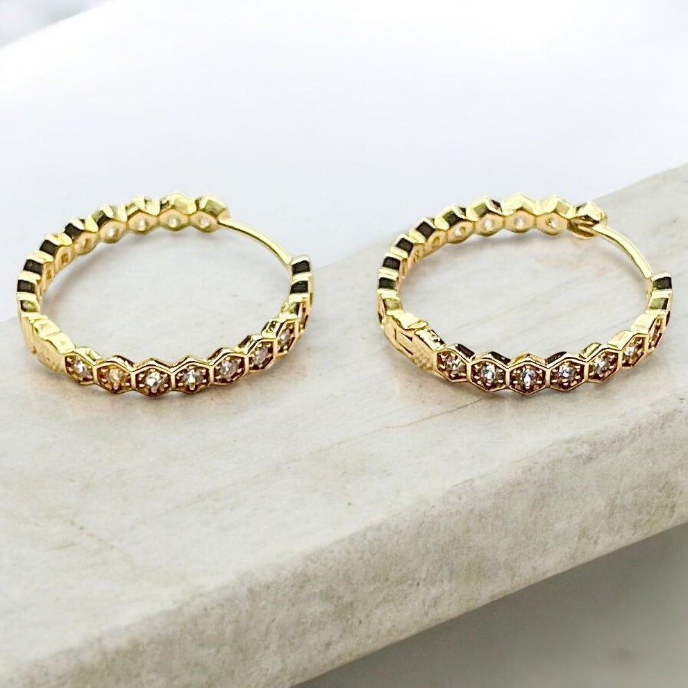 Hexagon 20mm Hoops