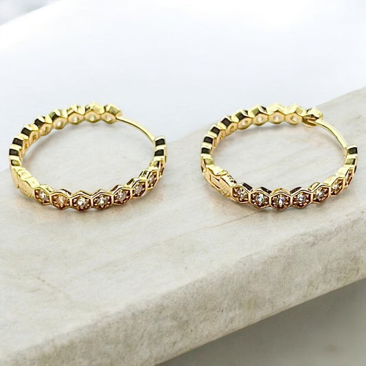 Hexagon 20mm Hoops