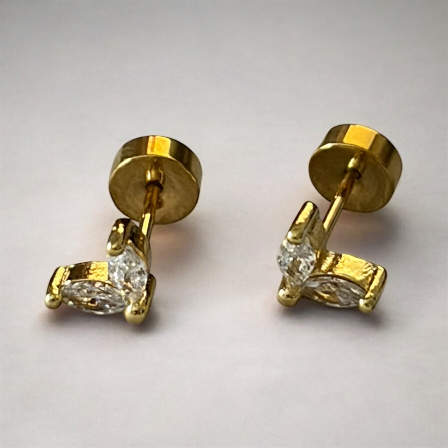 Two Petal Studs (Gold)